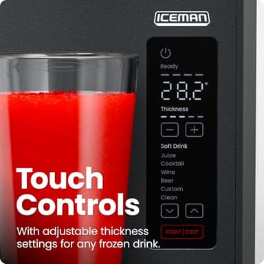 Iceman Slush-Ease Slushie Machine, Frozen Drink Maker & Slushy Machine with 5 Presets + Custom Option, Easy-Dispensing Lever for Frozen Margaritas, Frappes, and Slushies - Black - Image 3