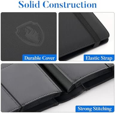 Premium 9 Pocket PU Card Binder, Sturdy Album for 540 Cards & Trading Games, Sleek Folders for YuGiOh, MTG, TCG, Sports, Royal Blue - Image 4