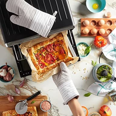 KitchenAid Albany Oven Mitt 2-Pack Set, Matte Grey, 7"x13" - Image 5