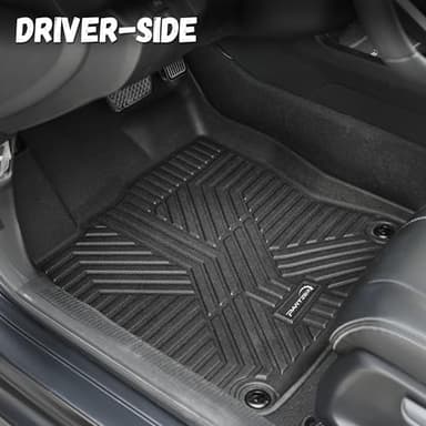 PARTZER Floor Mats for Honda Civic 2016-2021 Coupe/Sedan/Type R/Insight, Honda Civic 2017-2021 Hatchback, All Weather TPE Protection Floor Liners Accessories, 1st & 2nd Row - Image 3
