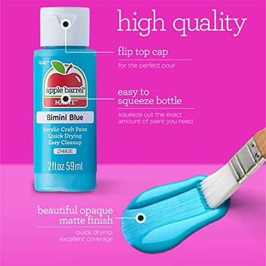 Apple Barrel Acrylic Paint in Assorted Colors (2 oz), 21465, Candy Pink - Image 5