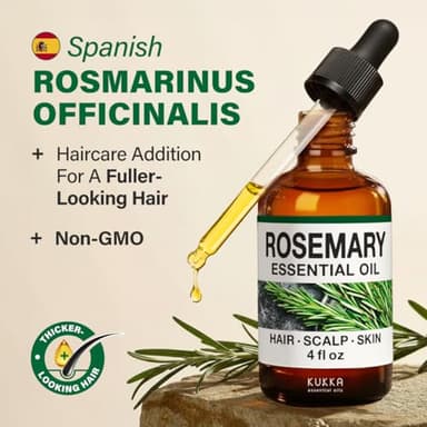 KUKKA Rosemary Essential Oils - 4 Fl Oz - for Hair, Skin, Diffuser, Aromatherapy & DIY Soap Making Scent - Image 3