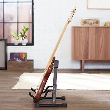 Amazon Basics Adjustable Folding Guitar Stand, A-shape, Fully Assembled - For School Music Program, Concerts & Multiple Users, Black, 8.66 x 15.16 x 3.74 inches - Image 11