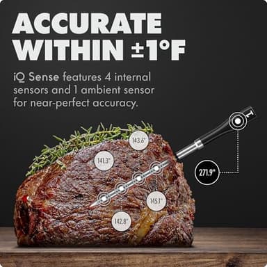 CHEF iQ Sense [2025 Model] | Smart Wireless Meat Thermometer | 4 Ultra-Thin Probes | WiFi Unlimited Range | 1000°F Heat Safe | 5 Sensors | BBQ, Grill, Oven, Smoker, Air Fryer | Gen3 - Image 2