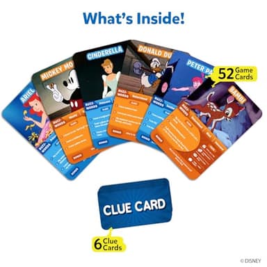 Skillmatics Guess in 10 Disney, Card Game for Girls, Boys, Kids, Teens, Adults, Who Love Cinderella, Mickey Mouse, Moana, Travel Toy, Gifts for Ages 6, 7, 8, 9 and Up - Image 2