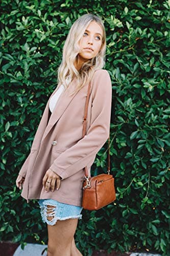 FashionPuzzle Triple Zip Small Crossbody Bag (Lavender) - Image 6