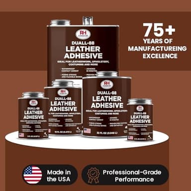 Duall-88 Leather Adhesive, 4 oz. can - Leather Repair Glue, Crafting, DIY, Upholstery, Waterproof, Heat Resistant, Flexible, Long Lasting, High Strength, RH Adhesives - Image 6