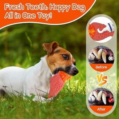 WinTour Tough Dog Toys for Aggressive Chewers, Dog Chew Toys for Large Dogs, Turkey Indestructible Squeaky Dogs Toy to Keep Them Busy - Image 7