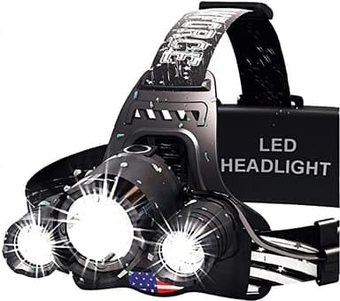 DanForce Headlamp. USB Rechargeable LED Head Lamp. Ultra Bright LUMINUS 1080 Lumen Headlamp Flashlight + Red Light. HeadLamps for Adults, Camping, Outdoors & Hard Hat Light. Zoomable IPX54 Headlight - Image 1