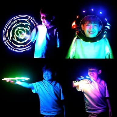 TOSY Flying Ring - 16 Million Color RGB or 12 LEDs, Super Bright, Lost Mode, Auto Light Up, Safe & Soft, Waterproof, Lightweight Frisbee, Birthday, Camping & Outdoor/Indoor Gift Toy for Boy/Girl/Kid - Image 2