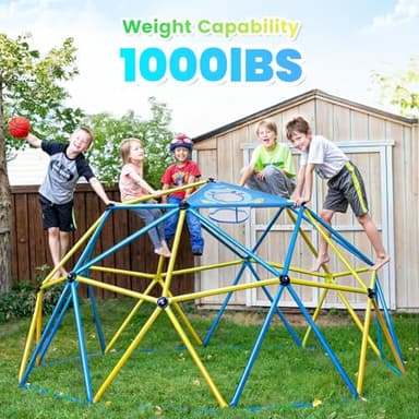 Zupapa 10FT Climbing Dome, Experience Ultimate Fun with The 2025 Upgraded Decagonal Geo Dome Climber - Supports 1000LBS Outdoor Playset and Easy Assembly Play Equipment for Kids (Blue, 10FT) - Image 3