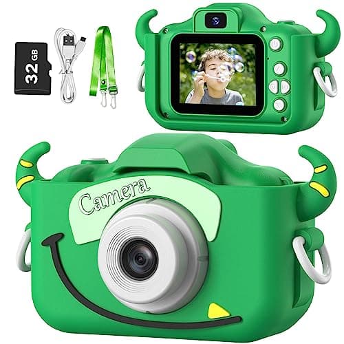 Goopow Kids Camera Toys for 3-8 Year Old Girls Boys,Children Digital Video Camcorder Camera with Cartoon Soft Cover, Best Chritmas Birthday Festival Gift for Kids - 32G SD Card Included - Image 1