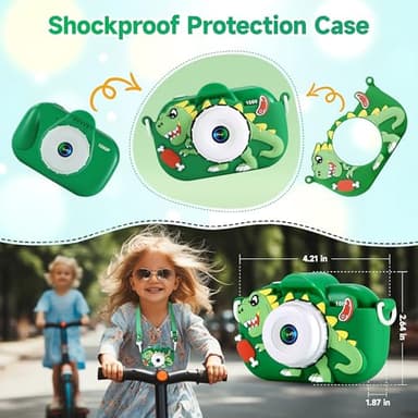 Kids Camera Boys Toys for 3 4 5 6 7 8 9 Years Old Boys, 48MP Dual Lens Kids Digital Camera Christmas Birthday Gifts, 1080P HD Video Selfie Toddler Camera with 32G SD Card - Image 6