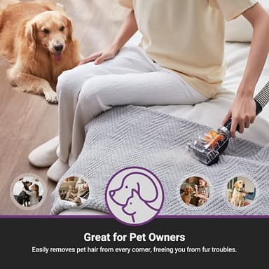 Eureka Powerful Upright Vacuum Cleaner for Home Pet Hair, Lightweight Household Upright Vacuum for Carpet and Hard Floor, MaxSwivel Pro NEU350 with Pet Tool, Yellow - Image 4