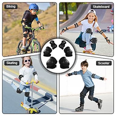 Wemfg Kids Protective Gear Set Knee Pads for Kids 3-14 Years Toddler Knee and Elbow Pads with Wrist Guards 3 in 1 for Skating Cycling Bike Rollerblading Scooter - Image 6