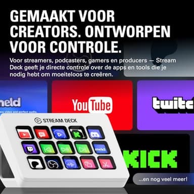 Elgato Stream Deck MK.2 White – Studio Controller, 15 macro keys, trigger actions in apps and software like OBS, Twitch, ​YouTube and more, works with Mac and PC - Image 2
