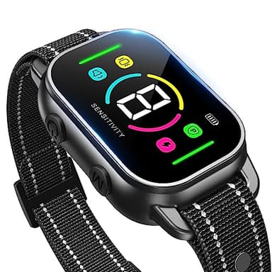 NHUJK Bark Collar- Smart Dog Bark Collar for Small Medium Large Dogs, Rechargeable Anti Bark Training Collar with 8 Adjustable Sensitivity, Barking Collar with Beep Vibration Harmless Shock (Black) - Image 1