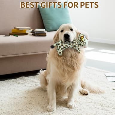 Chongqile Plush Dog Toy with Crinkle Paper - Squeaky pet Toy for Anxiety Relief - Interactive & Companion Toys for Small and Medium Breeds (Leopard)… - Image 6