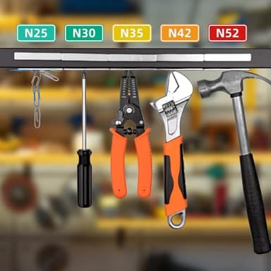 Junarter 10Pack Powerful Neodymium Bar Magnets, 60 x 10 x 3 mm Rare Earth Magnet Bar, Rectangle Magnet, Neodymium Magnets with Double Sided Adhesive Backing for Outdoor, Fridge, Whiteboard - Image 6