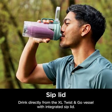 Ninja Blast Max, Portable Blender + Twist & Go, Personal Smoothie, Blend, Ice Crush, 3 Programs, Cordless, 22oz removable Vessel, Dishwasher Safe, Leakproof, Sea Glass, BC251MT - Image 6