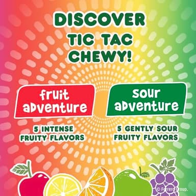 TIC TAC CHEWY! Sour Adventure Candy, Bulk 24 Pack, Sour Candy, 1.8 oz Each (Packaging May Vary) - Image 9