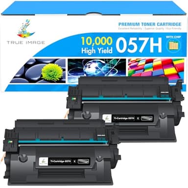 057H Black High Yield Toner: Compatible Replacement for Canon 057H 057 ImageCLASS MF445dw LBP226dw MF448dw LBP227dw LBP228dw MF449dw MF445 Laser Printer Ink (2-Pack) - Image 1