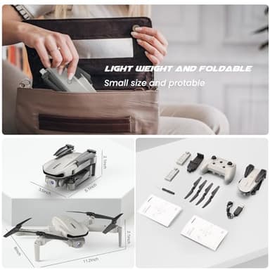 SIMREX Drone With Camera 1080P for Kids And Adults, RC Quadcopter with Altitude Hold, Mini Drone With One Key Start, Waypoint Fly, Headless Mode, 3D Flip, 3 Speeds, Remote Control Drone for Beginners - Image 6