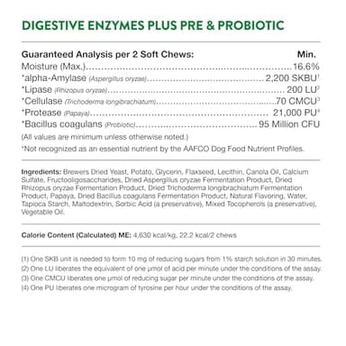 NaturVet – Digestive Enzymes - Plus Probiotics & Prebiotics – Helps Support Diet Change & A Healthy Digestive Tract – for Dogs (Soft Chews, 70 Count) - Image 8
