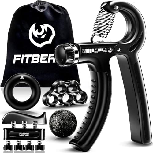 FitBeast Grip Strengthener Forearm Strengthener Hand Grips Strengthener Kit - 5 Pack Adjustable Resistance - Image 1
