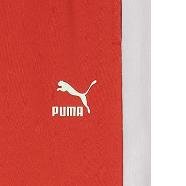 PUMA Boys' T7 Core Pack French Terry Jogger, Red, Large - Image 4