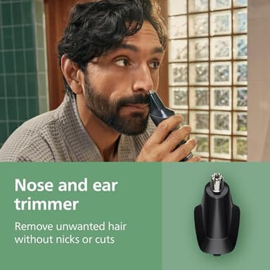 Norelco Philips All-in-One 3000 Series 13 in 1 Trimmer, Beard Styler & Men's Hair Clipper, 9 Length Settings & Self-Sharpening Skin-Friendly Blades, MG3919/50 - Image 4