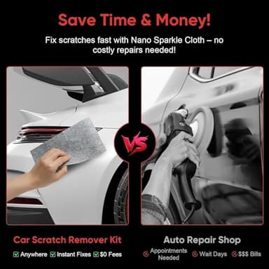 Nano Sparkle Cloth Car Scratch Remover - 2025 Upgrade Scratch Remover for Vehicles, Magic Wipes Cleaning Cloth Car Scratch Repair Paste, Scuff Repair Polishing Wax Kit for Deep Scratch Repair - Image 5