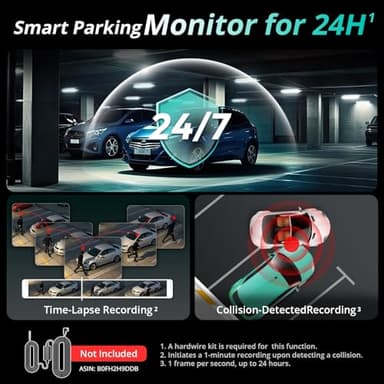 4K Dash Cam Front and Rear, STARVIS 2 Sensor, Voice Control, 64GB Card Included, 5GHz WiFi Dashcam Front and Rear Camera, Built in GPS, WDR Night Vision, 170°Wide Angle, 24H Parking Mode - Image 8