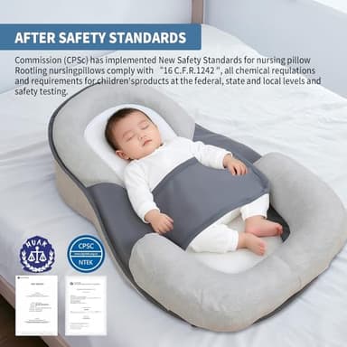 MKXPWMKS Baby Wedge Pillow for Newborn Support Wedge Pillow Baby Reflux Wedge Breastfeeding Nursing Pillow, Bottle Feeding - Image 3