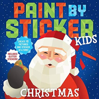 Paint by Sticker Kids: Christmas: Create 10 Pictures One Sticker at a Time! Includes Glitter Stickers - Image 1