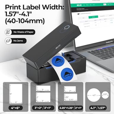 Nelko Bluetooth Thermal Shipping Label Printer, Wireless 4x6 Shipping Label Printer for Small Business, Support Android, iPhone and Windows, Widely Used for Amazon, Ebay, Shopify, Etsy, USPS - Image 3