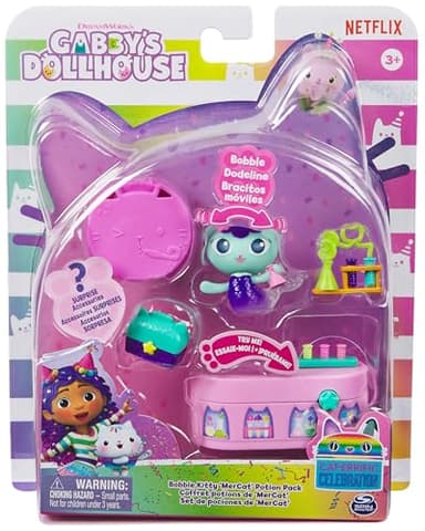 Gabby’s Dollhouse, Celebration Series MerCat Bobble Figure with Dollhouse Furniture and Accessories, Kids Toys for Girls & Boys Ages 3 and Up - Image 11