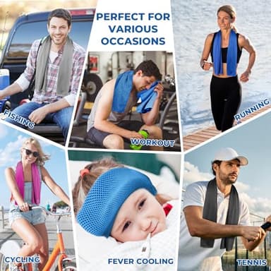 Sukeen Cooling Towels 6 Pack (40"x12"), Cooling Towels for Neck and Face, Quick Dry Sport Camping Cooling Towel, Cold Towel for Hot Weather - Image 7