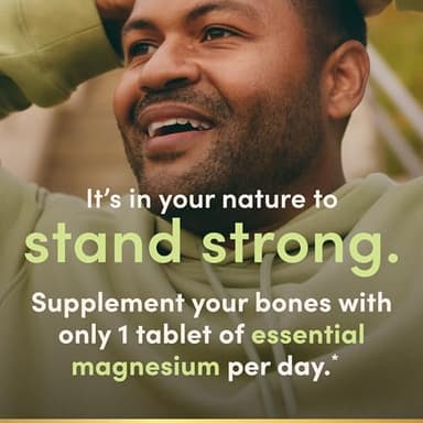 Nature's Bounty Magnesium 500 mg Tablets, High Potency Magnesium Supplement for Bone & Muscle Health, Whole Body Support, 200 Count (Pack of 1) - Image 4