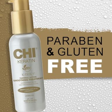 CHI Keratin K-Trix 5 Smoothing Treatment, Hair Serum For Creating Smooth, Frizz-Free Styles That Last, Sulfate, Paraben, & Cruelty-Free, 3.92 Oz - Image 6