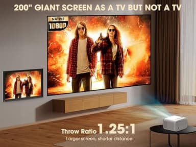 VIZONY E1 Pro Netflix-Certified Smart Projector, 550 ANSI Lumens, WiFi Bluetooth, Auto Focus & Keystone, Native 1080P & 4K Support, Full-Sealed Optical Engine, Portable Home Theater for Indoor/Outdoor - Image 8