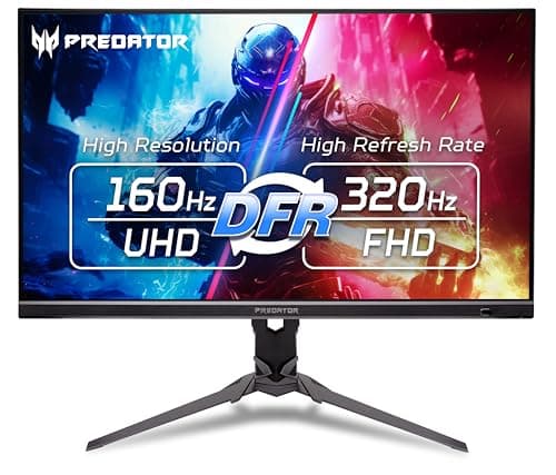 Acer Predator Gaming Monitor | 27" UHD 3840 x 2160 IPS | AMD FreeSync Premium | Up to 320Hz with DFR | Up to 0.5ms | VESA DisplayHDR400| DCI-P3 90% | Display Port 1.4 & 2 x HDMI 2.1 | XB273K V5bmiiprx - Image 1