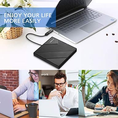 Amicool External DVD Drive USB 3.0 USB C CD Burner CD/DVD +/-RW Optical Drive, Slim Portable DVD CD ROM Rewriter Writer Duplicator for Laptop Desktop PC Windows 11/10/8/7 MacBook Mac Linux OS Apple - Image 7