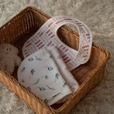 Muslin Bibs for Baby Boys Girls,Organic Muslin Baby Bib for Drooling and Teething,Soft Bandana Drool Bibs 5 Pack - Image 7