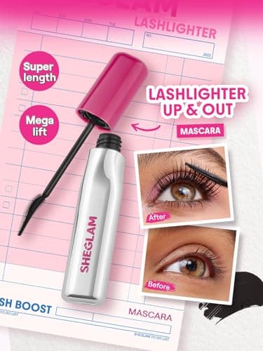 SHEGLAM Lashlighter Up & Out Mascara Volumizing and Lengthening Waterproof Long-lasting Condition Lashes Mascara-Black - Image 2