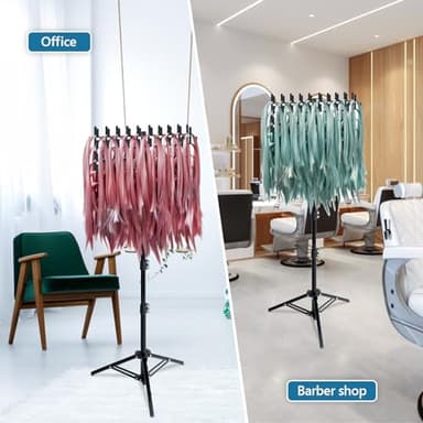 Eastdone Braiding Hair Rack Standing Extension Holder Hanger, 144 Pegs Divider for Separator Stand Display (Black) - Image 5