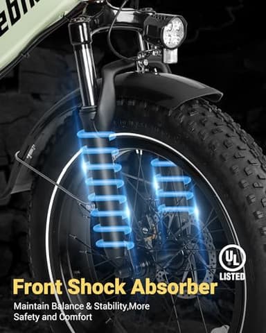 Folding Electric Bike 20" x 4.0 Fat Tire Electric Bicycle,48V Lithium Removable Battery,Peak 720W Folding Ebike for Adult,5 Pedal-Assist Levels& Large LCD Display,Step Through ebike for Adult - Image 5