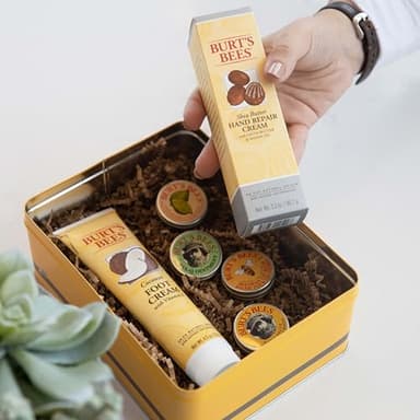 Burt's Bees Gifts Ideas - Classics Set, 6 Products in Giftable Tin – Cuticle Cream, Hand Salve, Lip Balm, Res-Q Ointment, Hand Repair and Foot Cream - Image 4