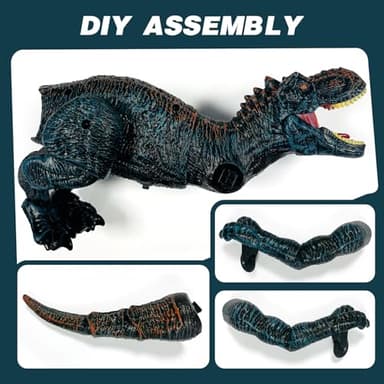 Sunrad Remote Control Dinosaur Toys for Kids 3-5 4-7 8-12 Year Old, Electronic RC Robot Dinosaur with Spray & Light & Roar, Realistic Walking T-Rex Toys Birthday Gifts for Boys Girls - Image 8