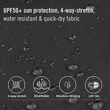 baleaf Women's Hiking Cargo Capris Outdoor Lightweight Water Resistant Pants UPF 50 Zipper Pockets Black Size M - Image 5